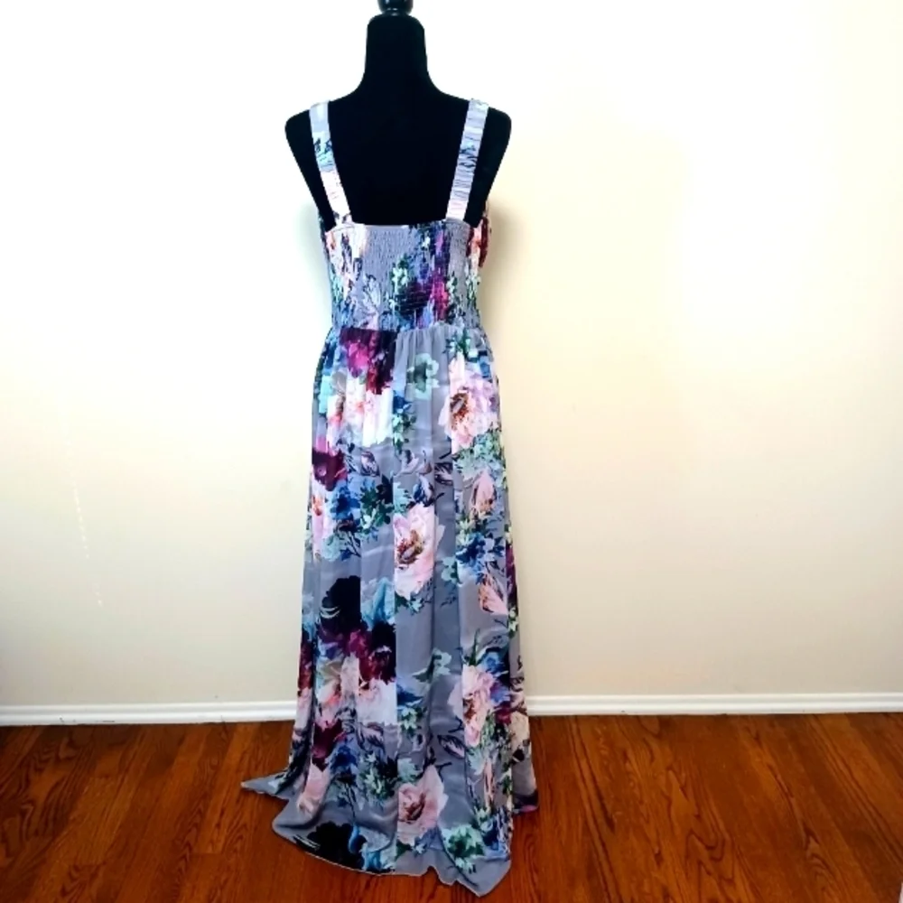 LITTLE Mistress Floral Halter Maxi Dress Sz 12 NWT - Picture 4 of 13